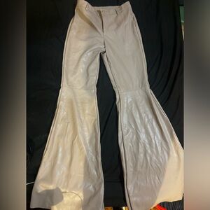 Flared Leather Pants